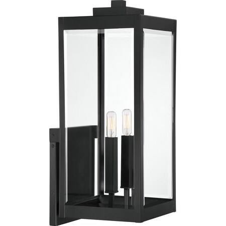 Quoizel Westover 2-Light Earth Black Outdoor Wall Lantern WVR8409EK